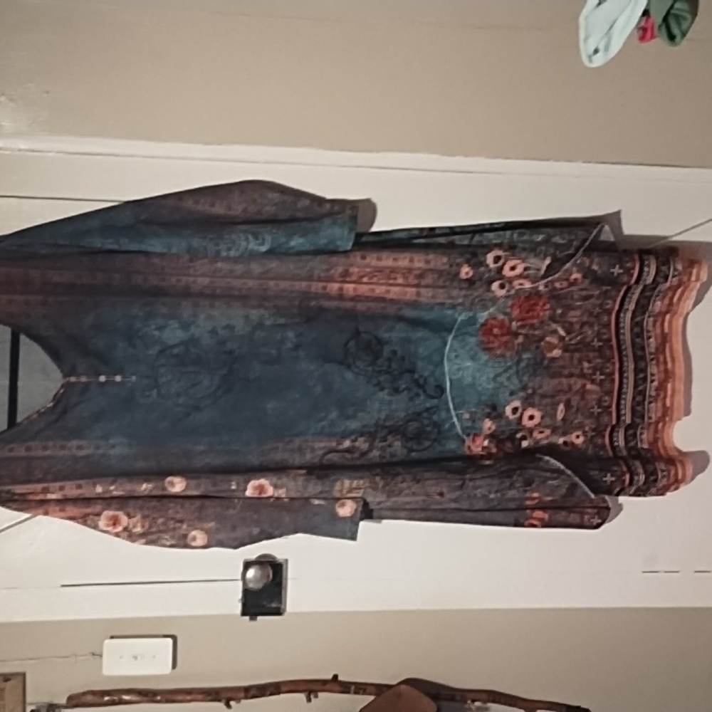 Floral Bohemian Kaftan Mumu Dress